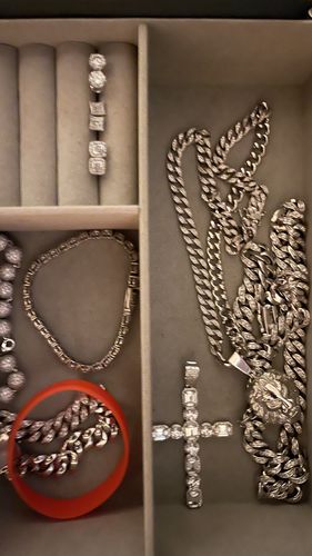 Customer photo review of 10.40 CTW White Gold Finish CZ Bead Bracelet