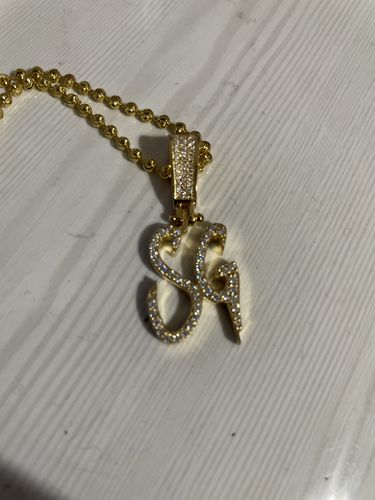 Customer photo review of Custom Paintbrush Letters Bust Down Piece