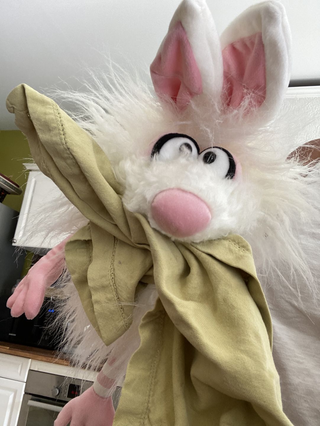 Customer photo review of Lapin Blanc Marionnette