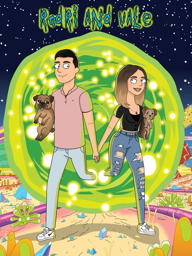 Customer photo review of 'Rick and Morty' Custom Portrait