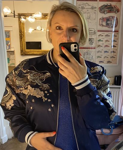 Customer photo review of Double Dragon & Phoenix Sukajan Souvenir Jacket