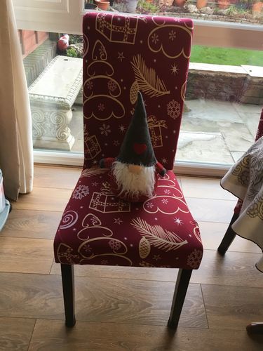 Customer photo review of Cabrexa Christmas Dining Chair Covers