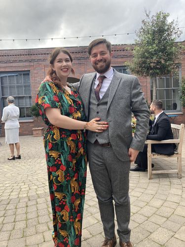 Customer photo review of Jaguar Paradise Black Animal Print Jumpsuit