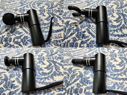 Customer photo review of BOOSTER Mini Massage Gun with 4 Heads For Muscle Relaxation
