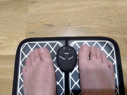 Customer photo review of ABS Physiotherapy Electric EMS Foot Massage Mat With Heat - Foot Massager Stimulator
