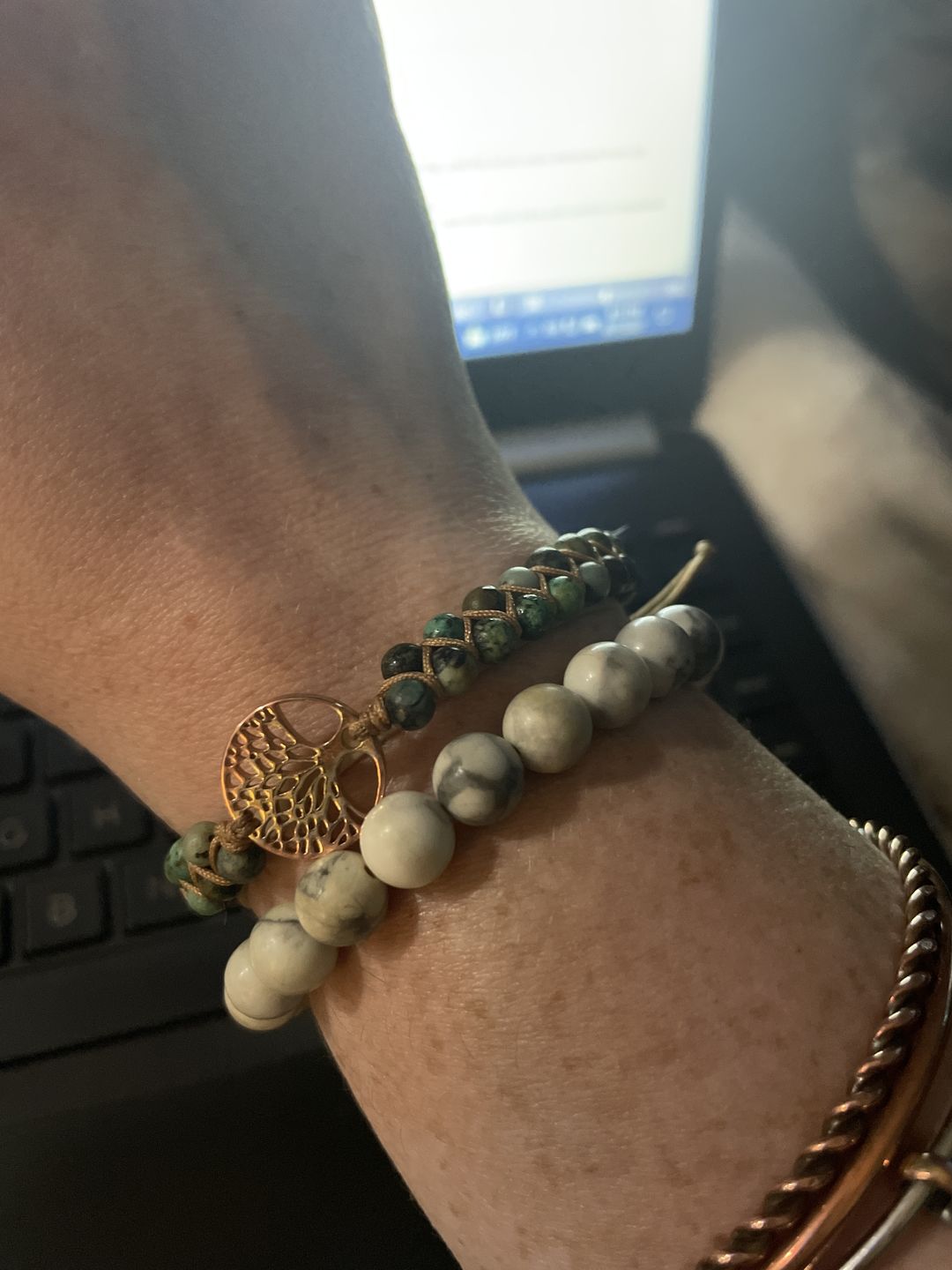 Customer photo review of Tree of Life African Jasper Bracelet
