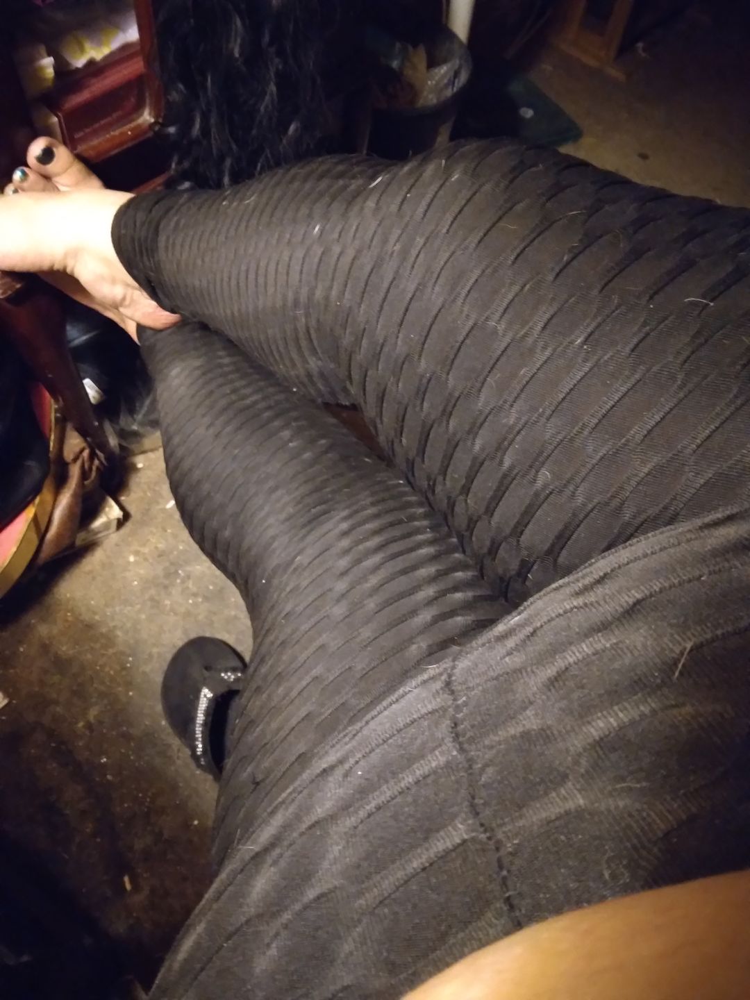 Customer photo review of Anti-Cellulite High Waisted Textured Leggings