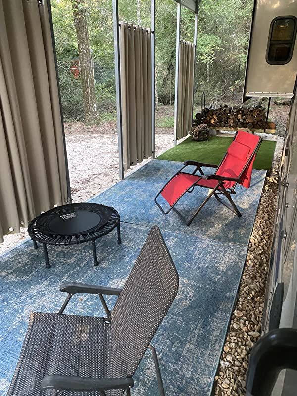 Customer photo review of Custom 55 Inches Width Waterproof Material Patio Outdoor Curtains Top & Bottom Grommet Drapes, 1 Panel