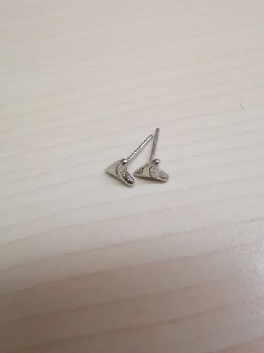 Customer photo review of Shark Tooth Earrings