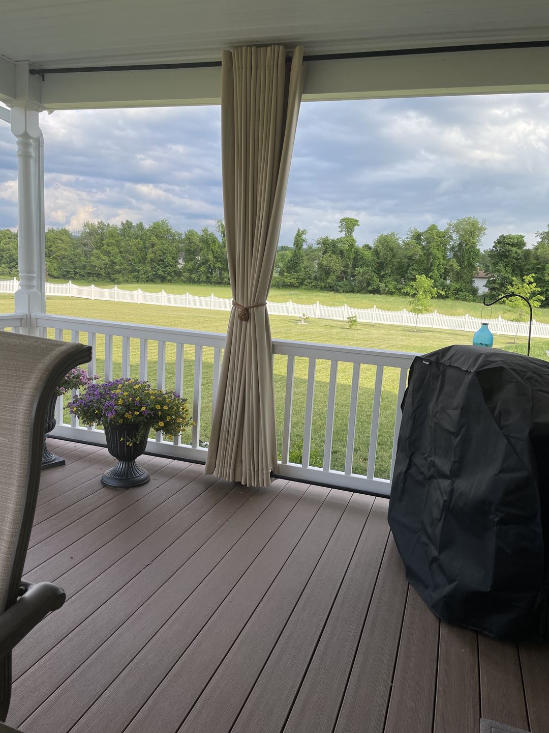 Customer photo review of Custom 55 Inches Width Waterproof Material Patio Outdoor Curtains Top & Bottom Grommet Drapes, 1 Panel