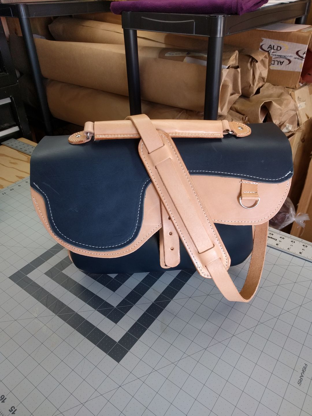 Customer photo review of No.88 | Leather Saddlebag Satchel Bag (Digital Pattern)