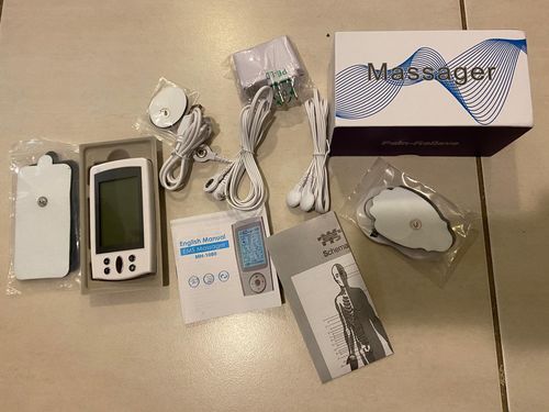 Customer photo review of Dual Channels TENS EMS Machine Muscle Stimulator Machine