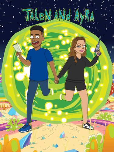 Customer photo review of 'Rick and Morty' Custom Portrait
