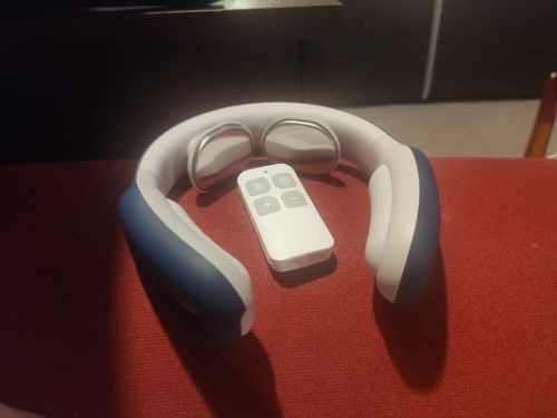 Customer photo review of Electric Wireless Smart Neck and Shoulder Massager with Pulse and Heat