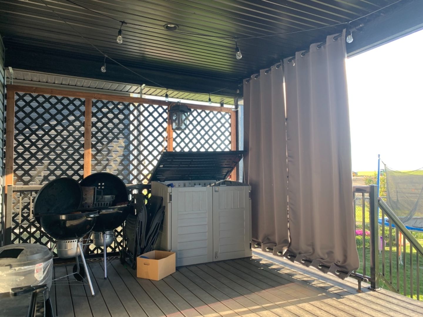 Customer photo review of Custom 55 Inches Width Waterproof Material Patio Outdoor Curtains Top & Bottom Grommet Drapes, 1 Panel