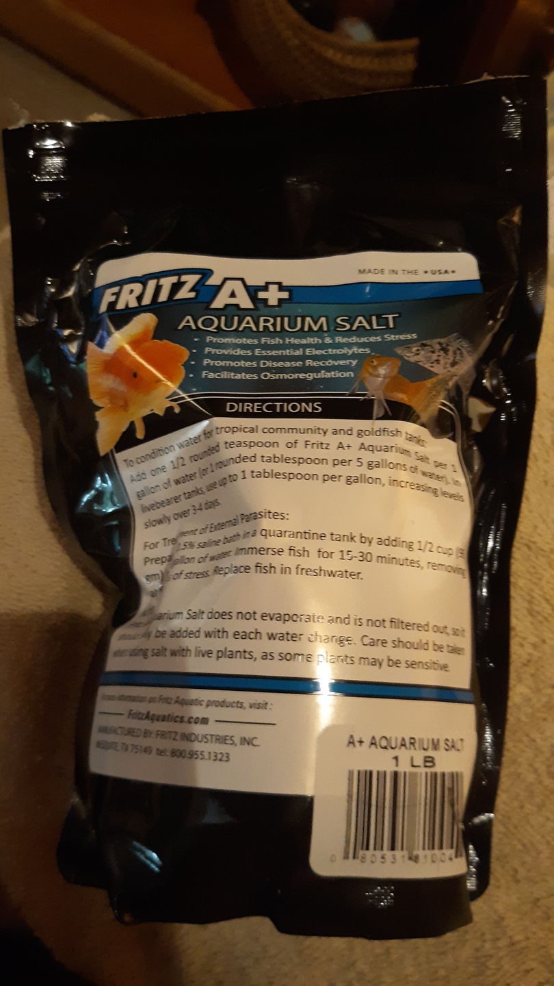 Customer photo review of Fritz A+ Aquarium Salt