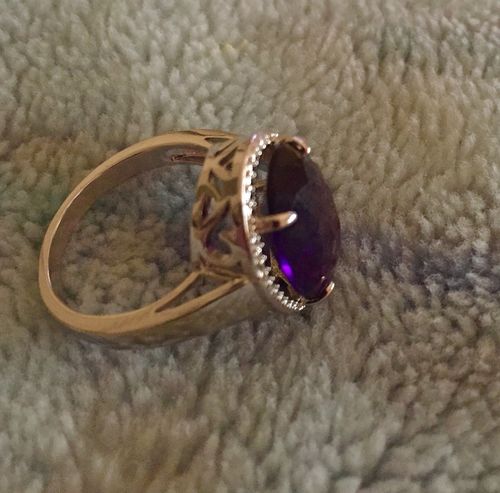 Customer photo review of Bague en Améthyste et Argent 925