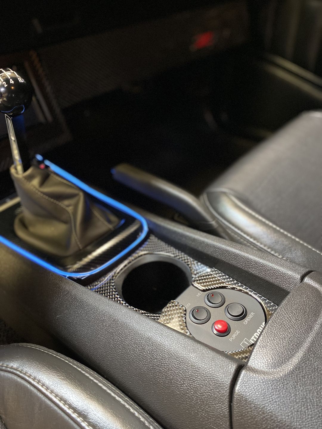 Customer photo review of Carbon Fiber Cup Holder Panel Overlay for Chevrolet Camaro 2010-2015