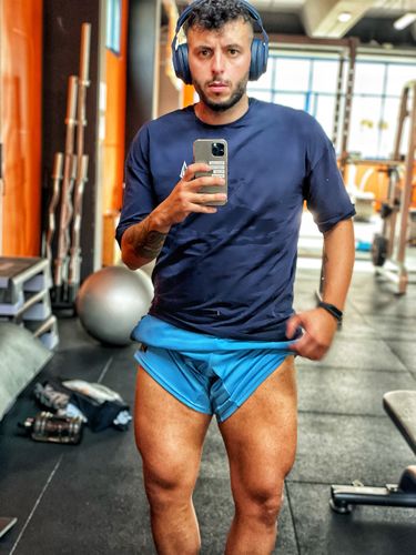 Customer photo review of Drop Shoulder Tee 2.0 - Navy Blue