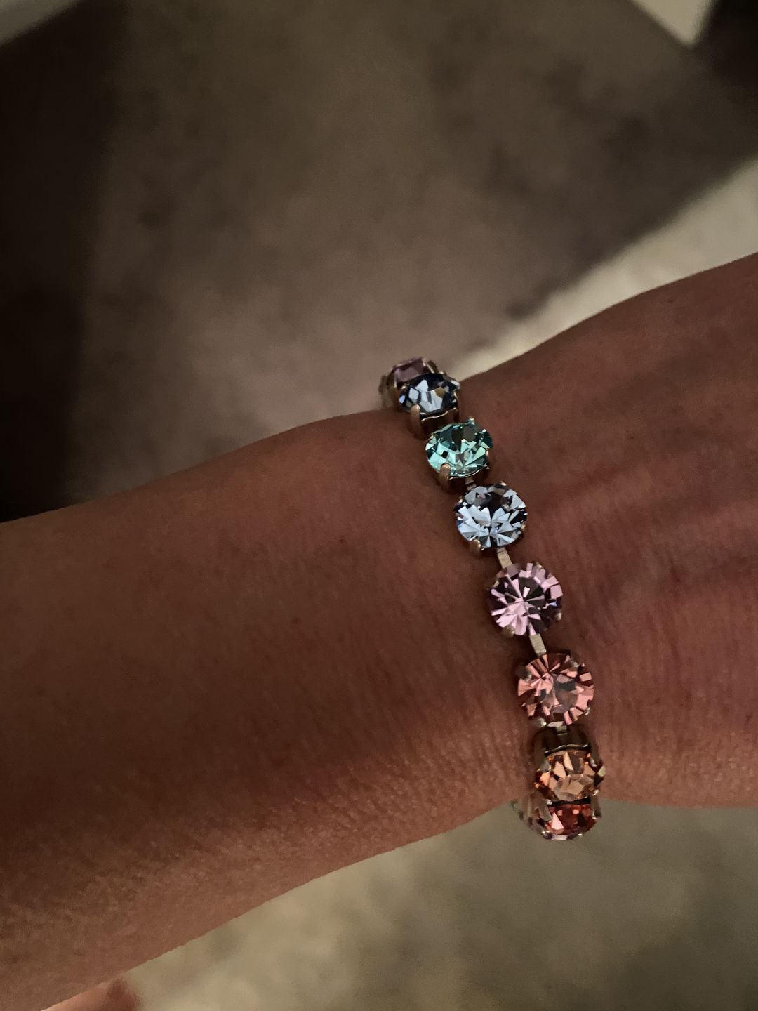 Customer photo review of Arista Bracelet in Cotton Candy Ombré