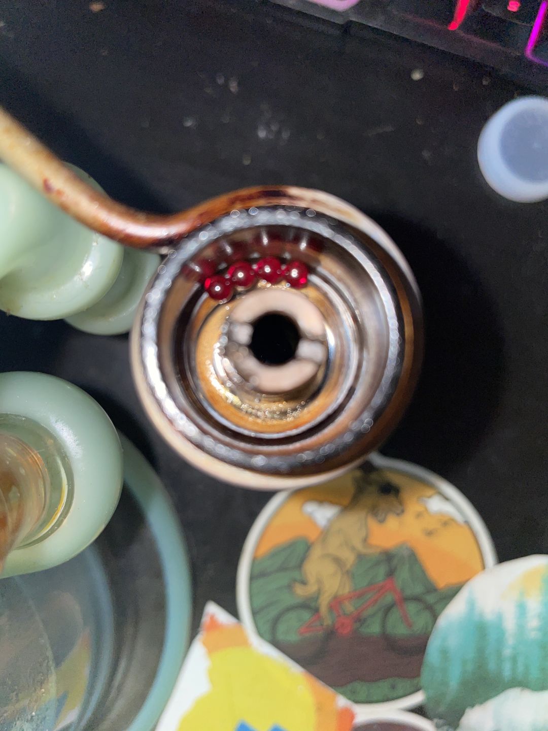Customer photo review of 3mm Ruby Terp Pearls