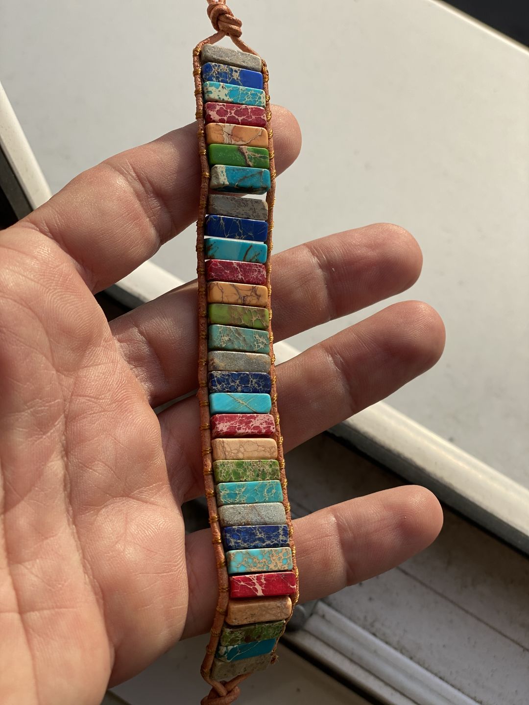 Customer photo review of JASPIS Buntes CHAKRA Armband