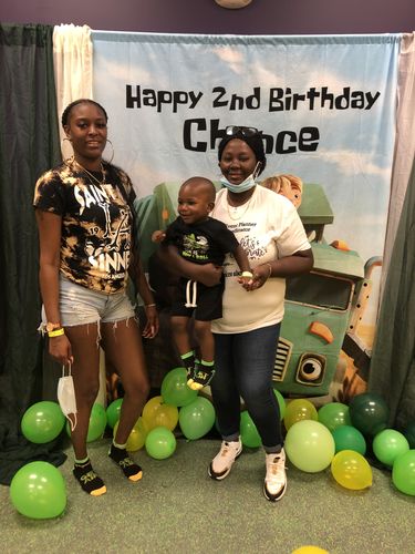 Customer photo review of Custom Fabric Backdrop for Birthday&Baby Shower&Wedding& Any Event Decorations