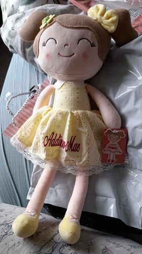 Customer photo review of Personalized Leya Doll Customized Baby Gift with Gift Bag - 5 Colors