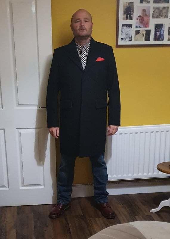 Customer photo review of Crombie style Overcoat in Wool - Black