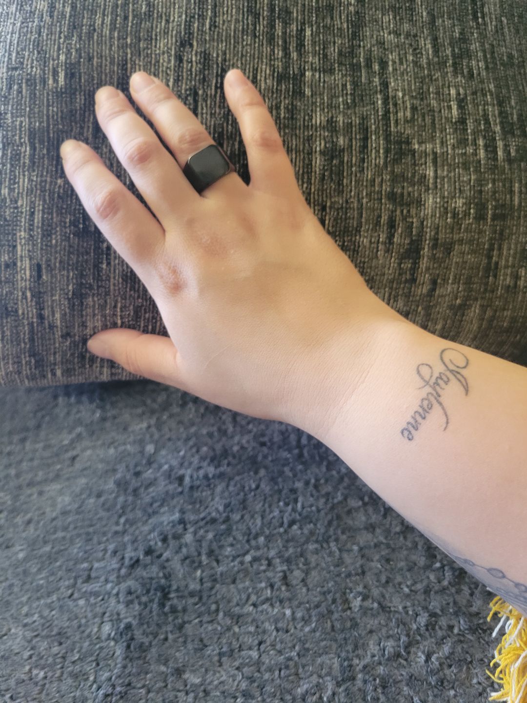 Customer photo review of Matte Black Onyx Vikings Energy Ring