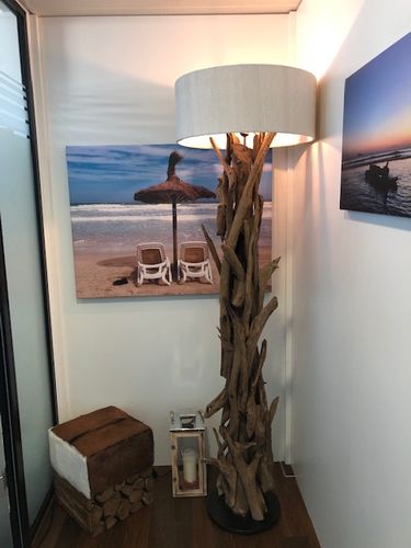 Customer photo review of Stehlampe Teakholz BLUMA  | Höhe 180 cm | inkl. Lampenschirm