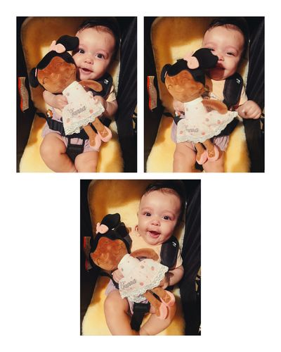 Customer photo review of Personalized Strawberry Doll Backpack