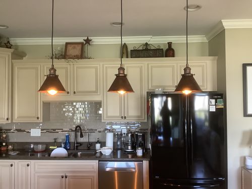Customer photo review of Industrial Vintage Antique Copper Pendant Light