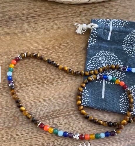 Customer photo review of Bracelet 7 Chakras "Énergie et guérison" en Œil de Tigre
