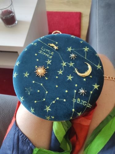 Customer photo review of Sac à Main Rond "Nuit Étoilée"
