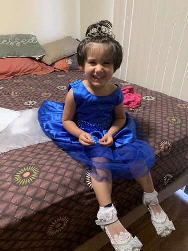 Customer photo review of Elegant Girls Beaded Sequins Princess Shoes