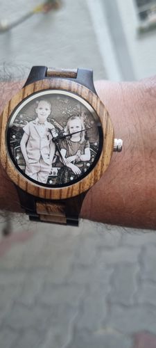 Customer photo review of Wood o'clock - Fotouhr