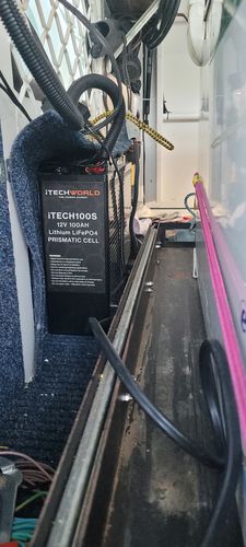 Customer photo review of 100Ah 12V Lithium Ion Battery Slim LiFePO4 Deep Cycle Camping RV Solar ITECH100S