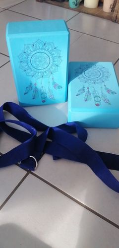 Customer photo review of Lot de Deux Briques de Yoga Souple + Sangle offerte
