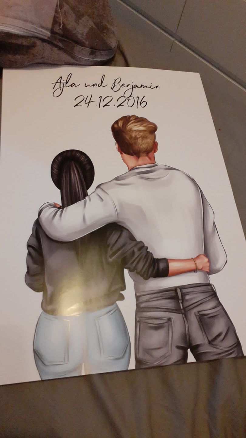 Customer photo review of Pärchen (Mann & Frau) - Personalisiertes Poster