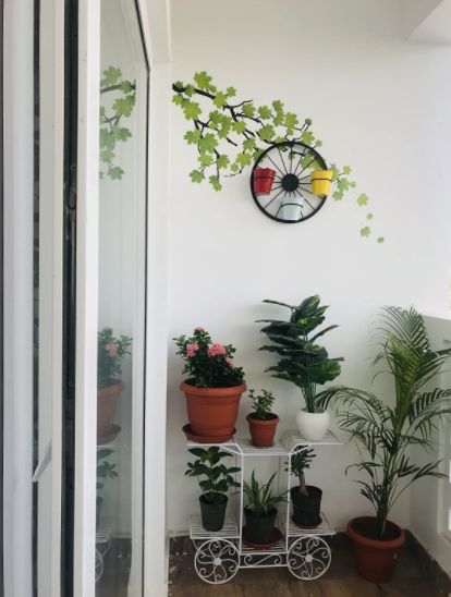 Customer photo review of 6-Tier Cart Planter Stand, Outdoor Flower Rack