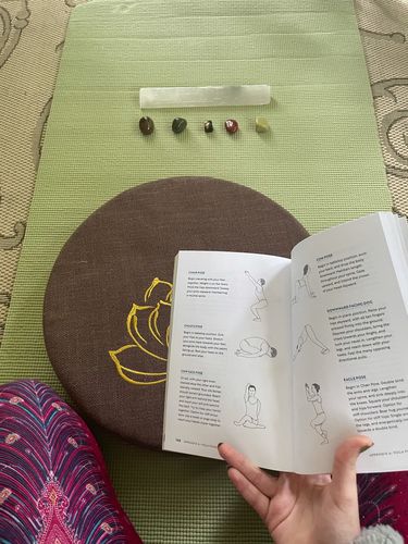 Customer photo review of Coussin de Méditation et de Yoga "Lotus"