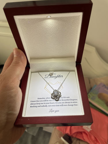 Customer photo review of The Infinity Love Knot Necklace™ Granddaughter