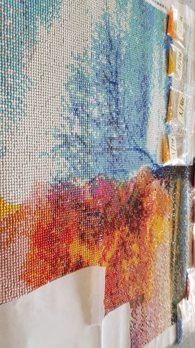 Customer photo review of Kit Broderie Diamant "Arbre des 4 Saisons"