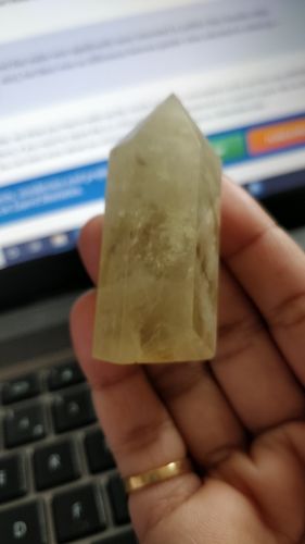 Customer photo review of Pointe de Quartz en Citrine