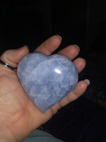 Customer photo review of Cristal Cœur de Quartz Celeste