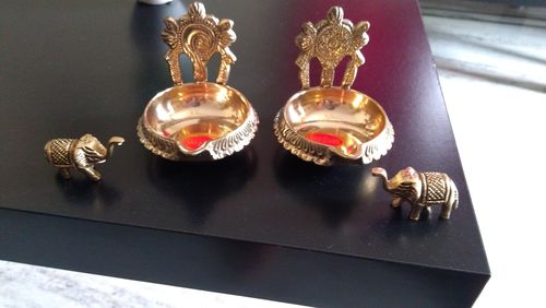 Customer photo review of Brass Shanku deepa 4"