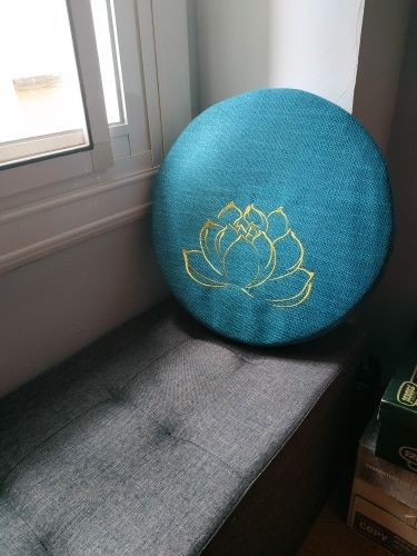 Customer photo review of Coussin de Méditation et de Yoga "Lotus"