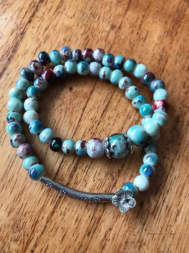 Customer photo review of Bracelet en perles Céramique - 3 coloris disponibles