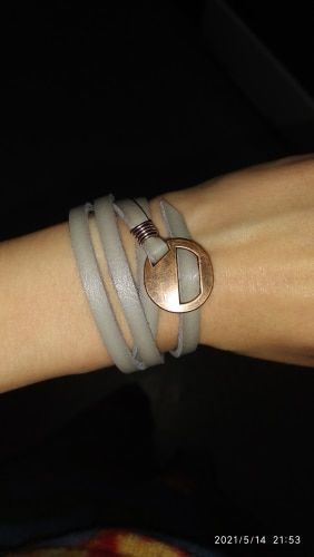 Customer photo review of Bracelet Wrap Vintage en Cuir - 10 coloris disponibles